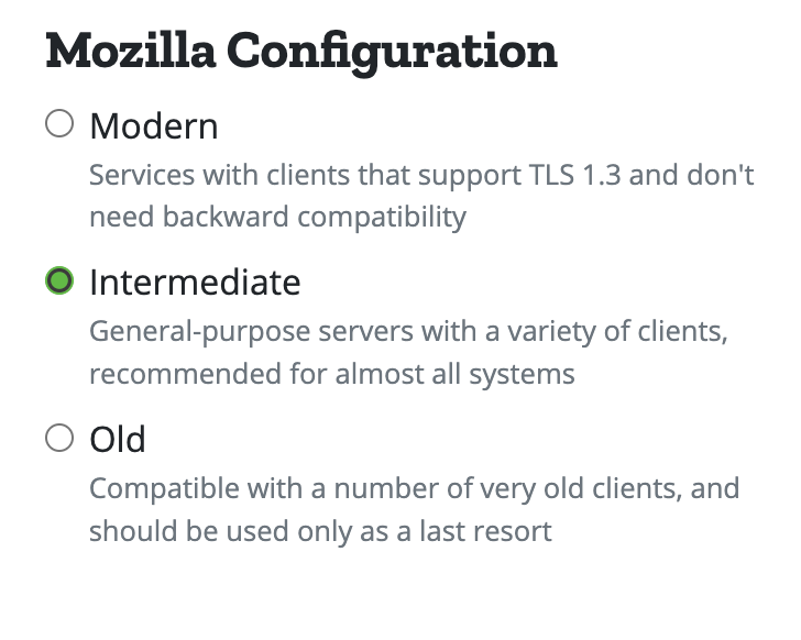Mozilla 來教你設定 SSL on nginx Apache
